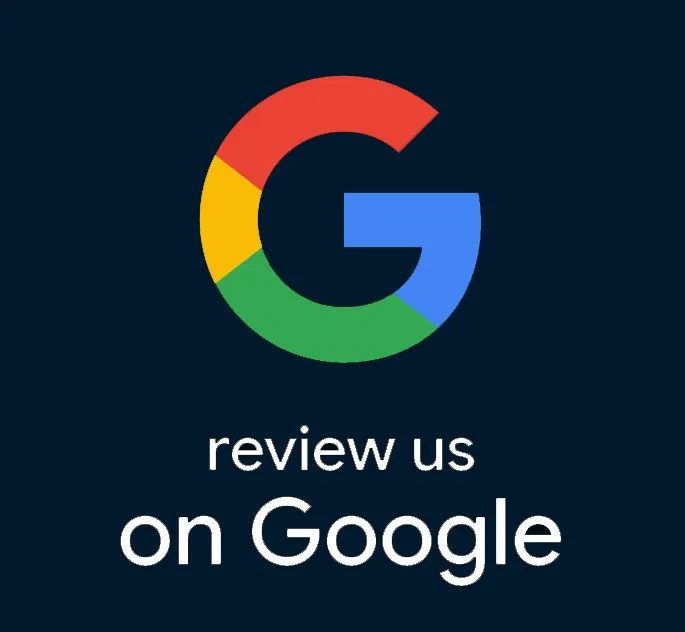 Google logo with the text 'review us on Google' inviting customers to leave a review.